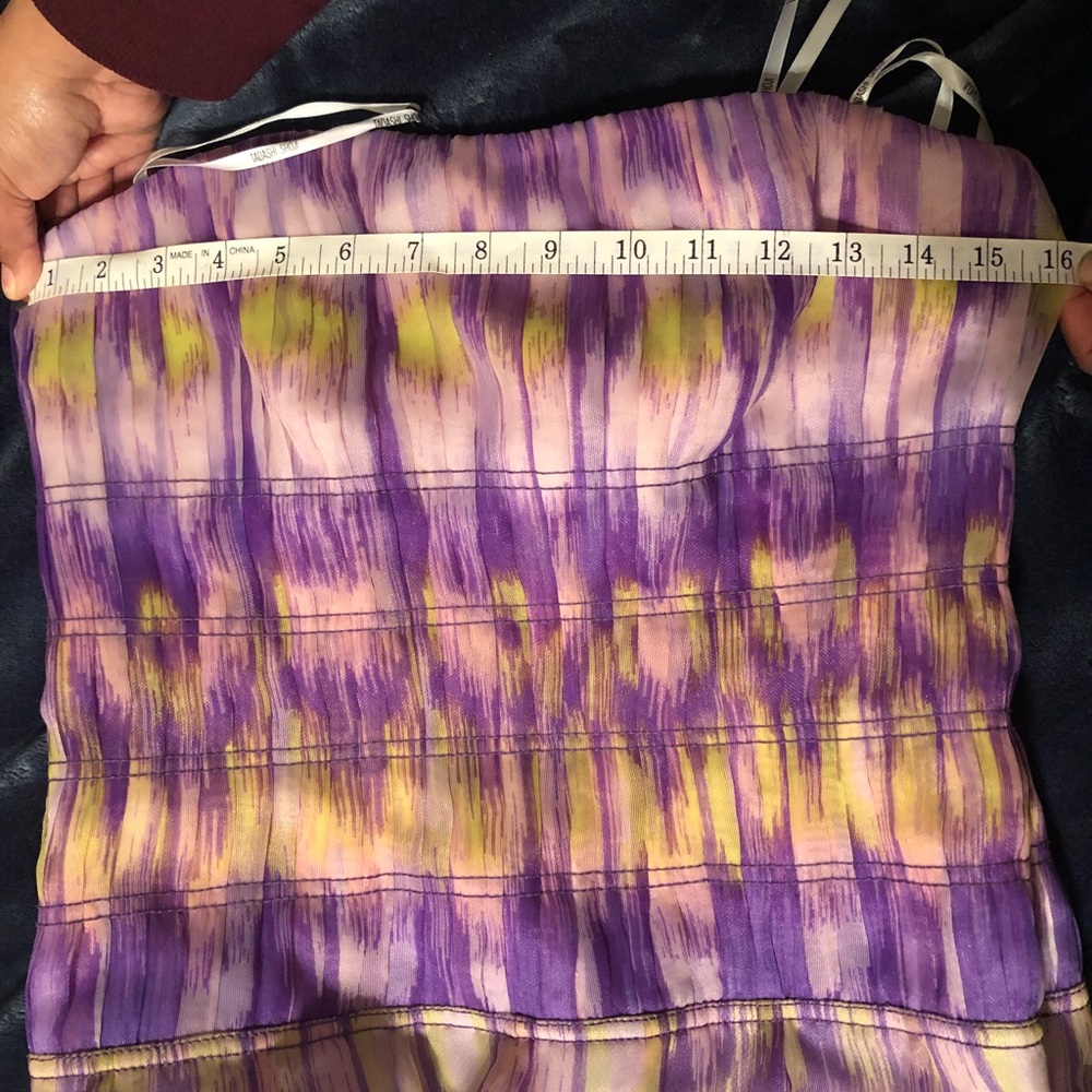💜💚Tadashi Shoji Purple and Electric lime dress - Picture 3 of 8